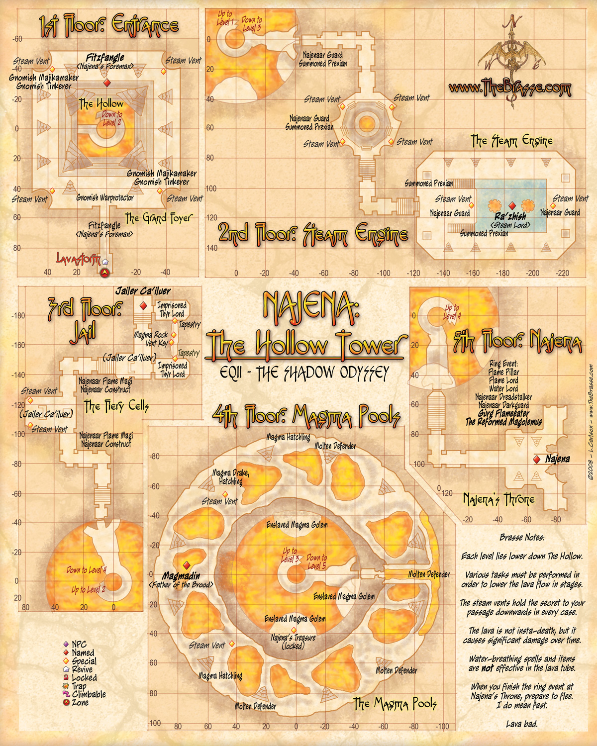 EQ2 Map Najena The Hollow Tower